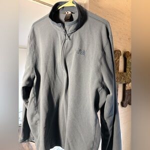 The North Face Charcoal/Blue Full-Zip Fleece